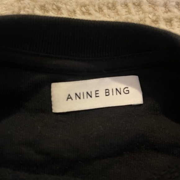Anine Bing Black Kenny Sweatshirt World Tour size XS - Picture 5 of 6